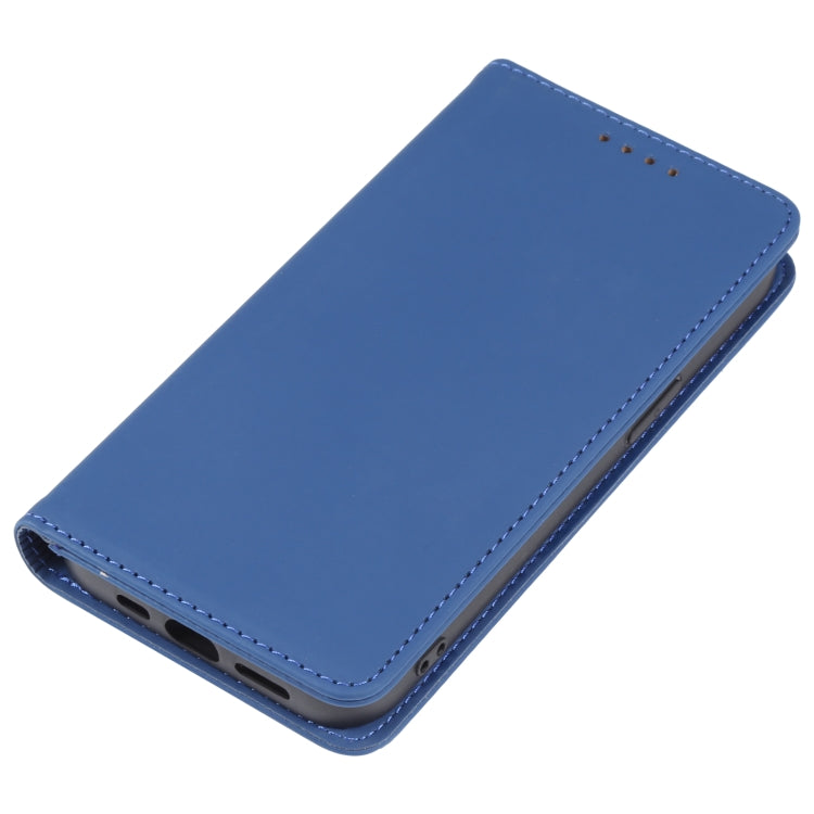 For iPhone 14 Plus Magnetism Skin Feel Card Holder Leather Phone Case