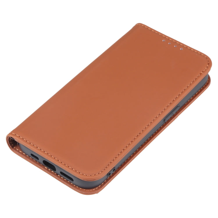 For iPhone 14 Pro Magnetism Skin Feel Card Holder Leather Phone Case