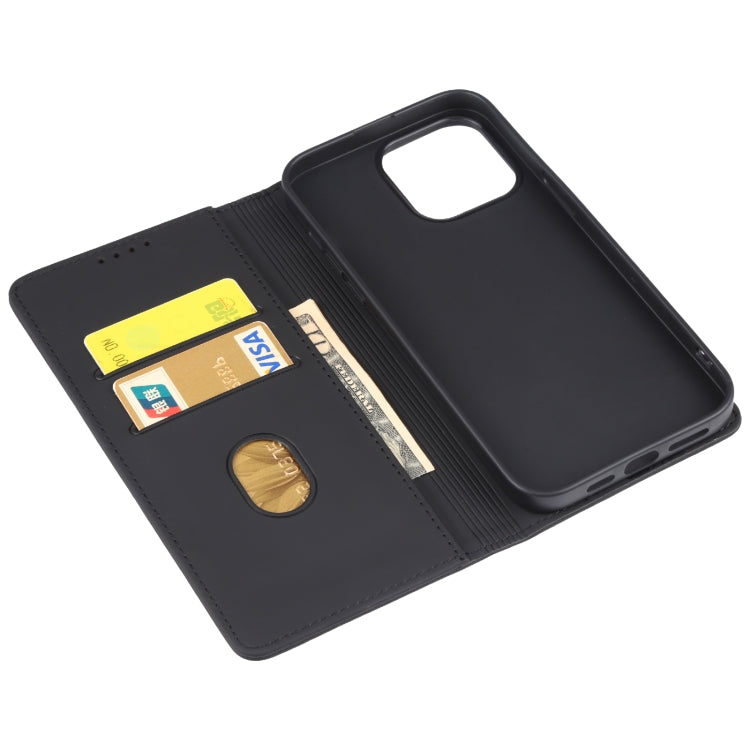For iPhone 14 Pro Max Magnetism Skin Feel Card Holder Leather Phone Case