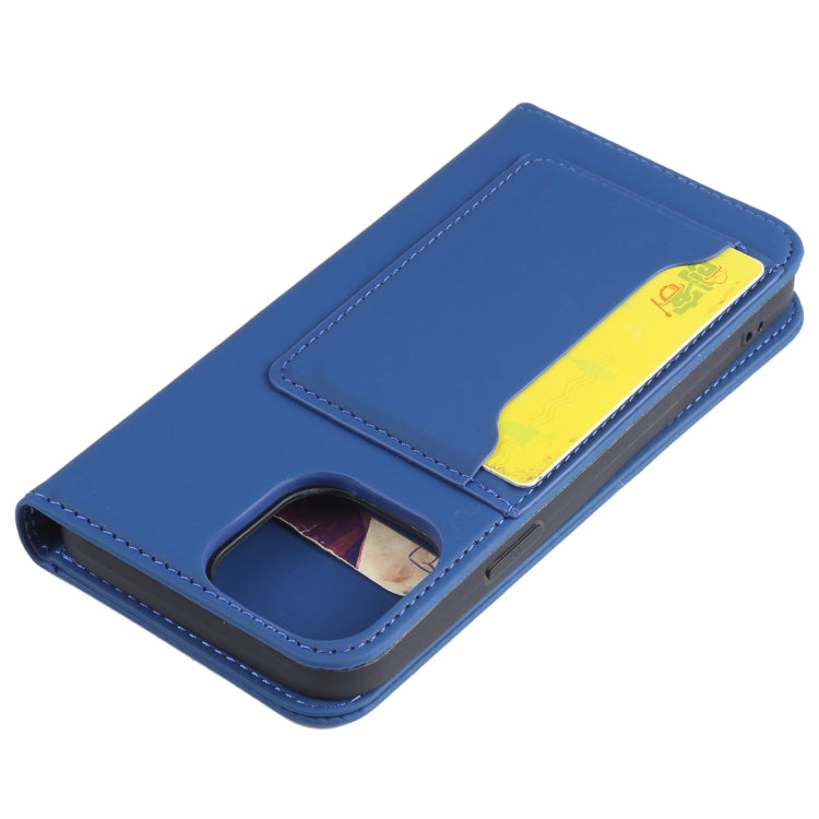 For iPhone 14 Pro Max Magnetism Skin Feel Card Holder Leather Phone Case