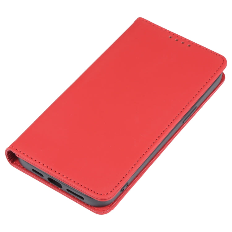 For iPhone 14 Pro Max Magnetism Skin Feel Card Holder Leather Phone Case