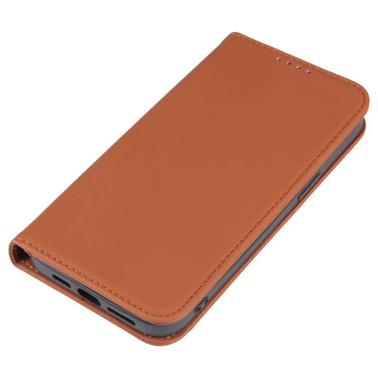 For iPhone 14 Pro Max Magnetism Skin Feel Card Holder Leather Phone Case
