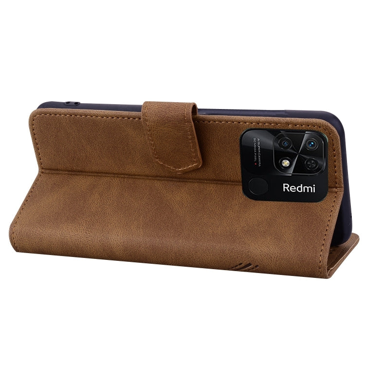 For Xiaomi Redmi 10C Geometric Mandala Embossed Leather Phone Case