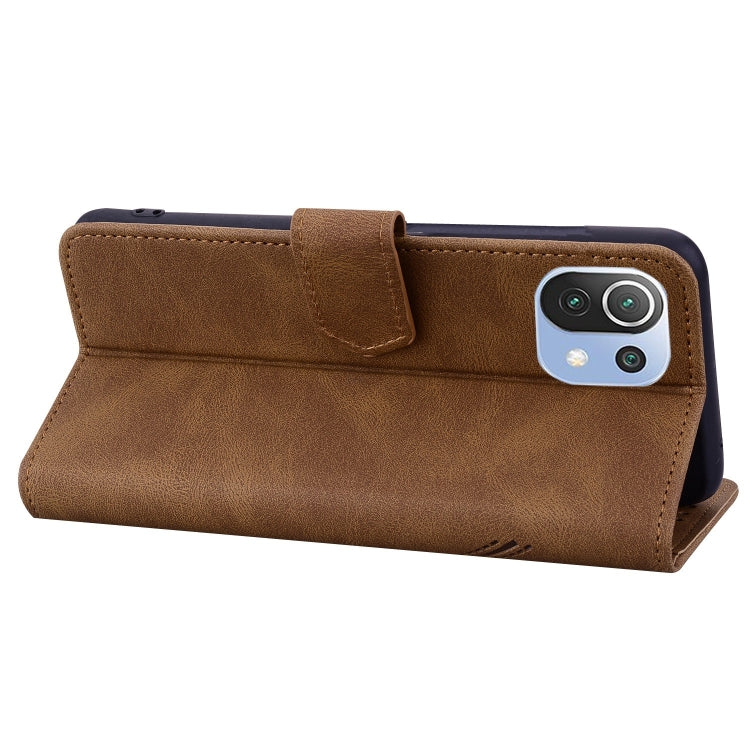 For Xiaomi 11 Lite Geometric Mandala Embossed Leather Phone Case