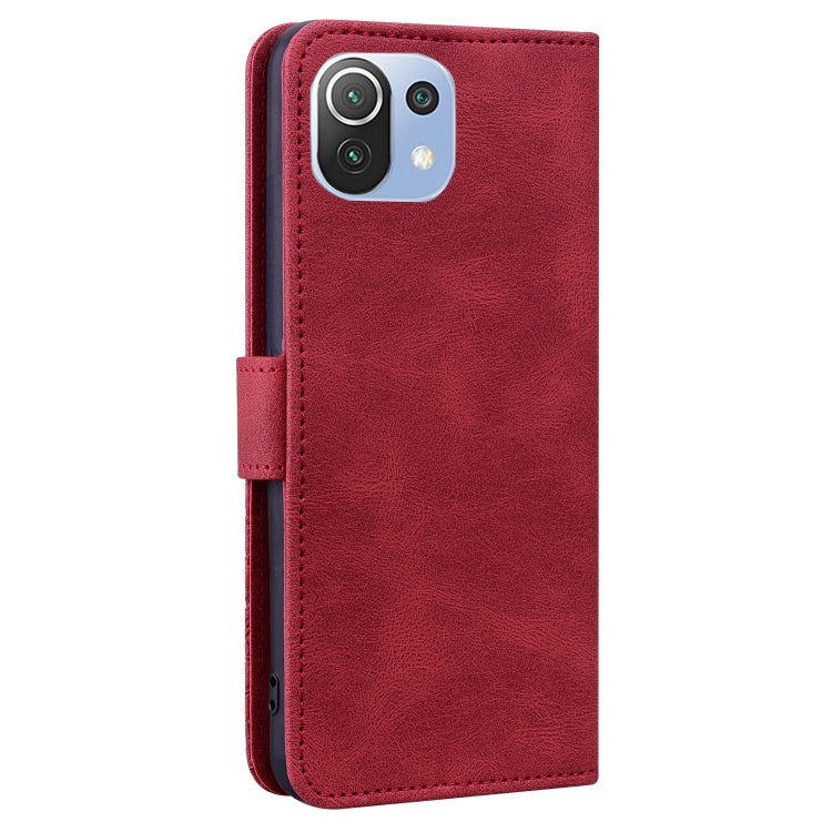 For Xiaomi 11 Lite Geometric Mandala Embossed Leather Phone Case