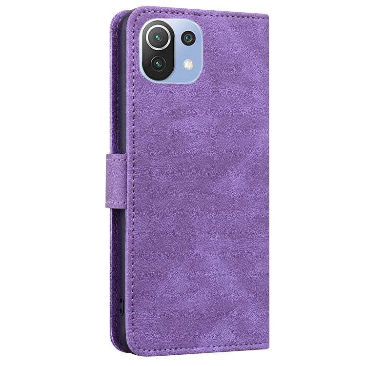 For Xiaomi 11 Lite Geometric Mandala Embossed Leather Phone Case