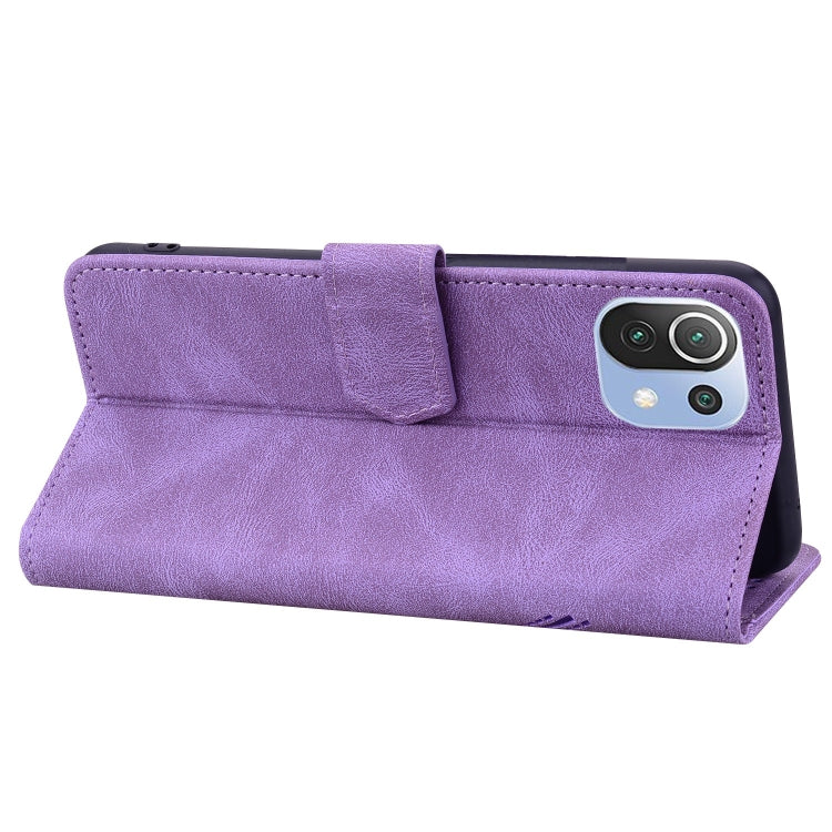 For Xiaomi 11 Lite Geometric Mandala Embossed Leather Phone Case