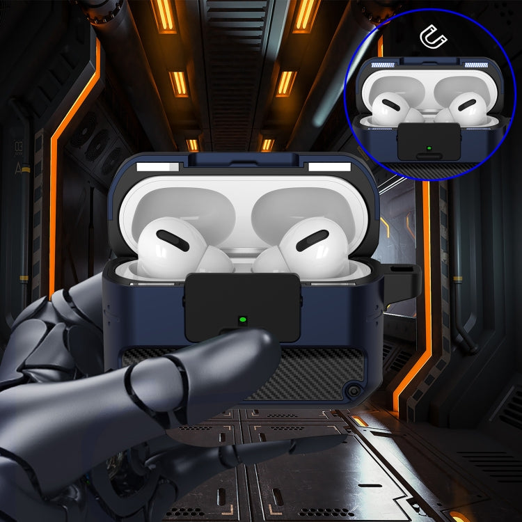 Automatic Bomb TPU + PC Earphone Protective Case with Switch For AirPods Pro