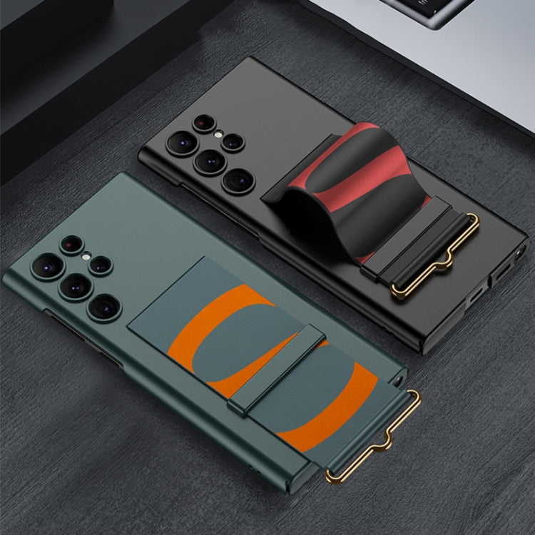 For Samsung Galaxy S22 Ultra 5G GKK Ultra-thin Wristband Holder Phone Case