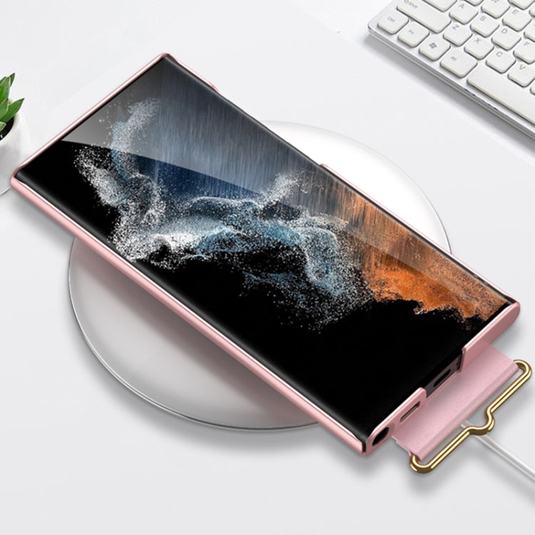 For Samsung Galaxy S22 Ultra 5G GKK Ultra-thin Wristband Holder Phone Case