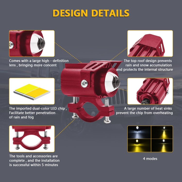 S8 Motorcycle Rearview Mirror LED Strobe Spotlight