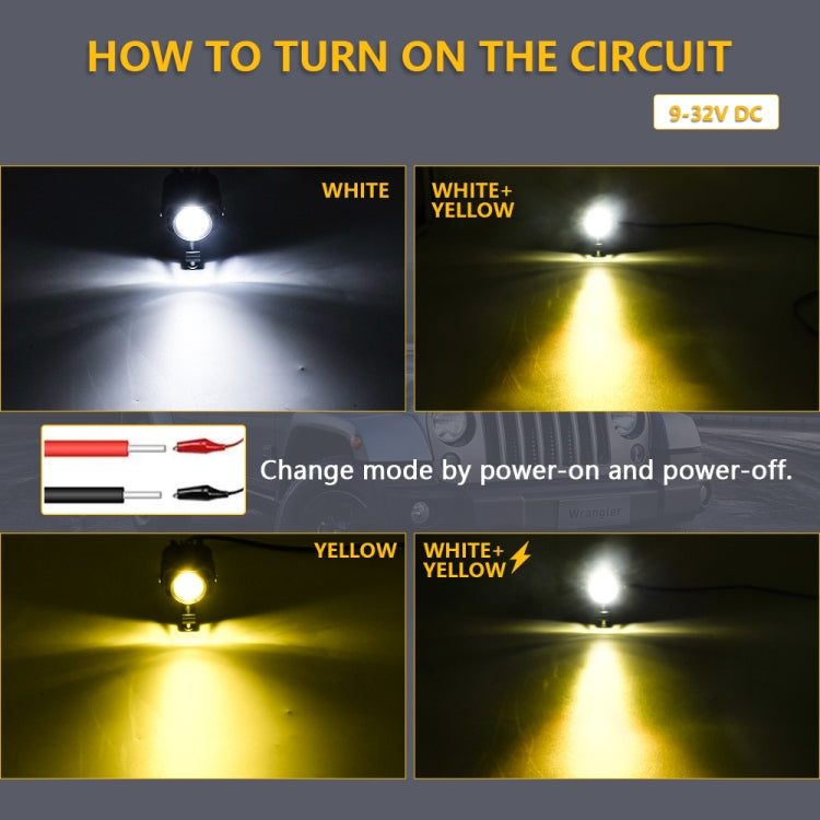 S8 Motorcycle Rearview Mirror LED Strobe Spotlight