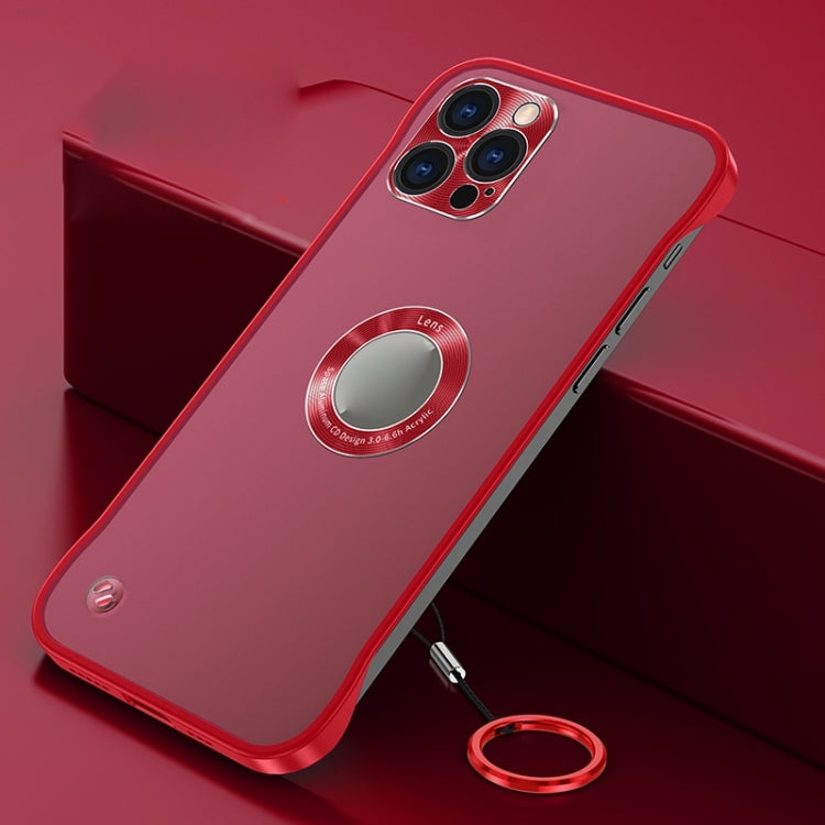 For iPhone 14 Pro Metal CD Texture Borderless Transparent Frosted Phone Case