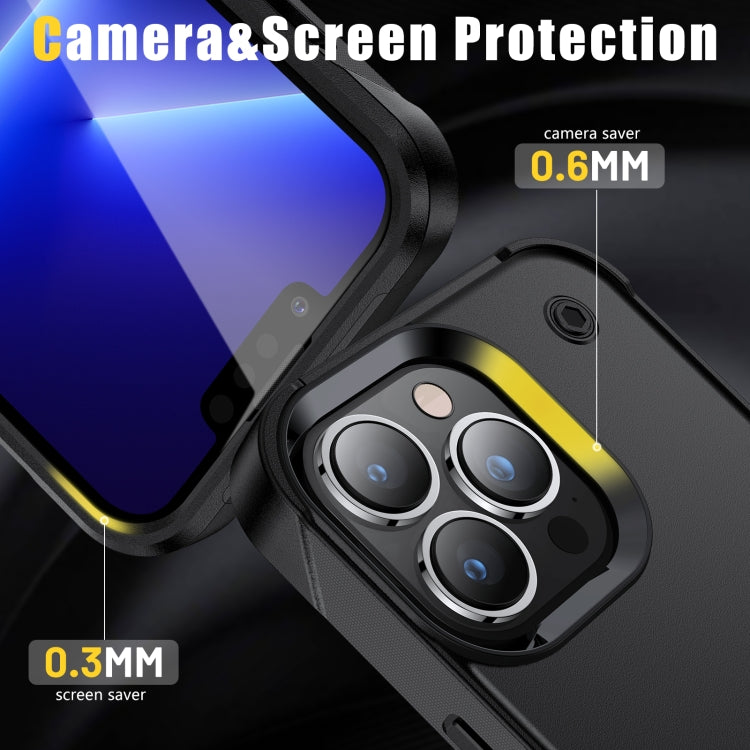 For iPhone 14 PC + TPU Shockproof Phone Case with Holder