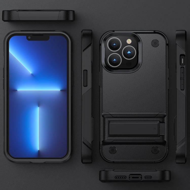 For iPhone 14 PC + TPU Shockproof Phone Case with Holder