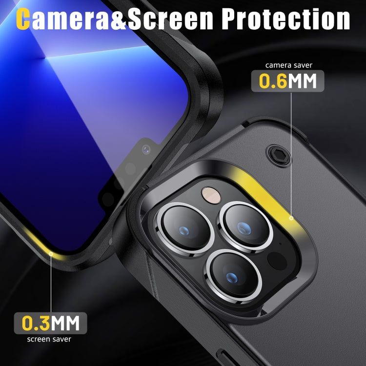 For iPhone 14 PC + TPU Shockproof Phone Case with Holder