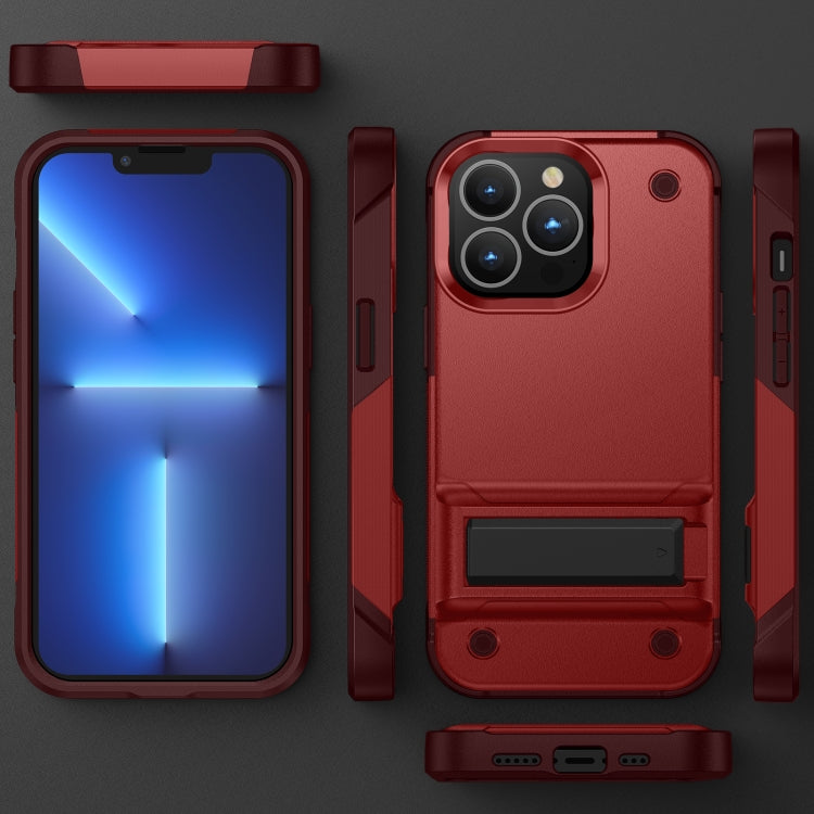 PC + TPU Shockproof Phone Case with Holder For iPhone 14 Pro Max