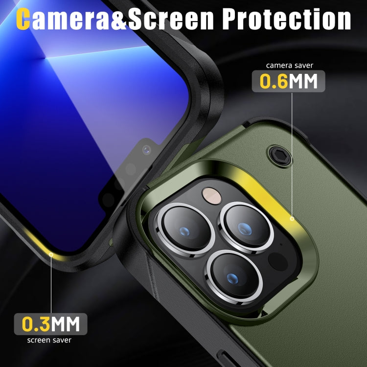 PC + TPU Shockproof Phone Case with Holder For iPhone 14 Max