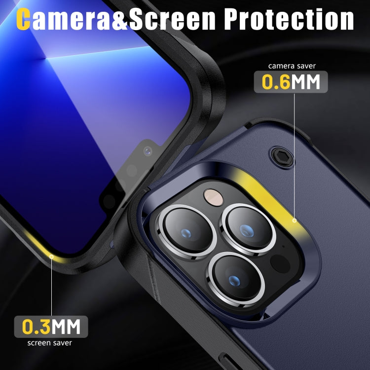 PC + TPU Shockproof Phone Case with Holder For iPhone 14 Max