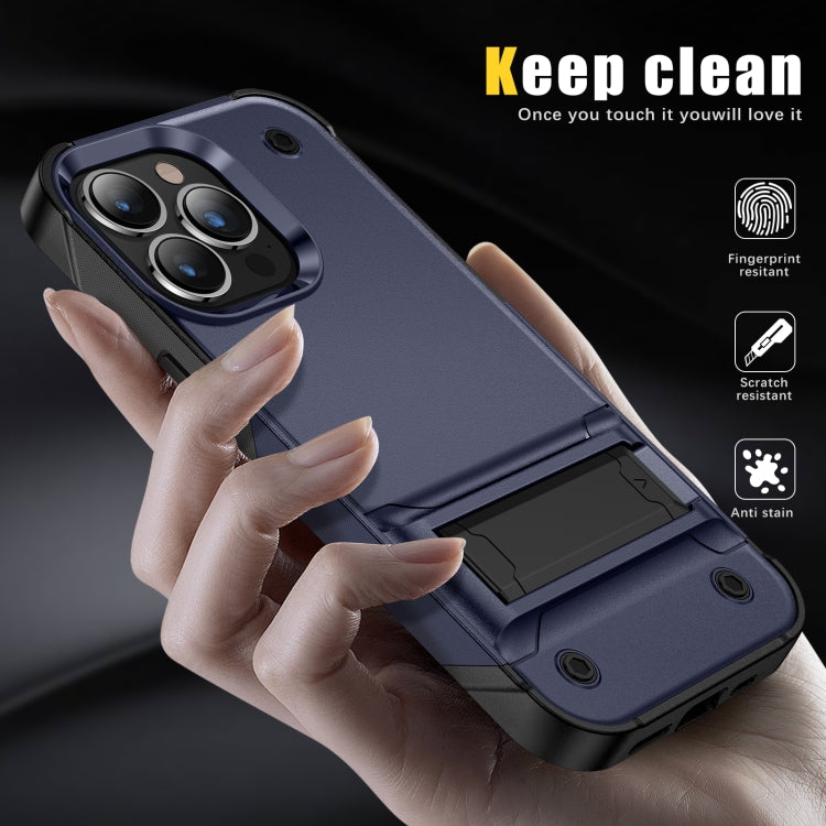 PC + TPU Shockproof Phone Case with Holder For iPhone 14 Max