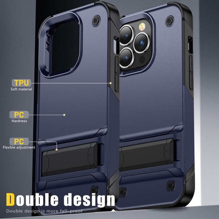 PC + TPU Shockproof Phone Case with Holder For iPhone 14 Max
