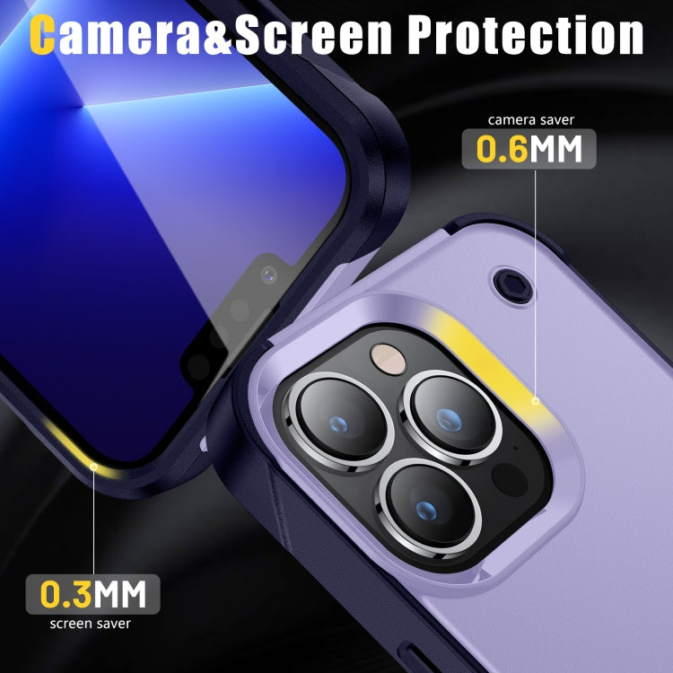 PC + TPU Shockproof Phone Case with Holder For iPhone 14 Max