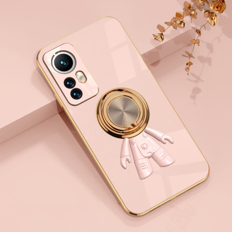 For Xiaomi 12 Lite 6D Electroplating Astronaut Ring Kickstand Phone Case