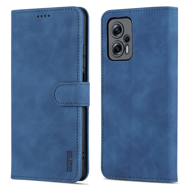 For Xiaomi Redmi Note 11T Pro/POCO X4 GT AZNS Skin Feel Calf Texture Flip Leather Phone Case