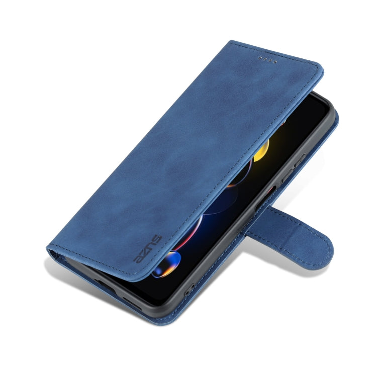 For Xiaomi Redmi Note 11T Pro/POCO X4 GT AZNS Skin Feel Calf Texture Flip Leather Phone Case