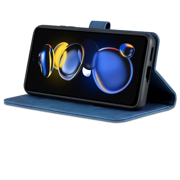 For Xiaomi Redmi Note 11T Pro/POCO X4 GT AZNS Skin Feel Calf Texture Flip Leather Phone Case