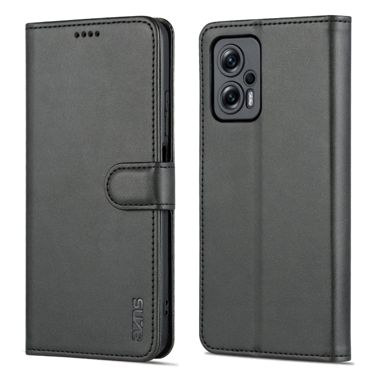 For Xiaomi Redmi Note 11T Pro/POCO X4 GT AZNS Skin Feel Calf Texture Flip Leather Phone Case