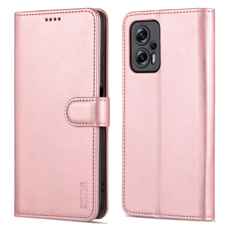 For Xiaomi Redmi Note 11T Pro/POCO X4 GT AZNS Skin Feel Calf Texture Flip Leather Phone Case
