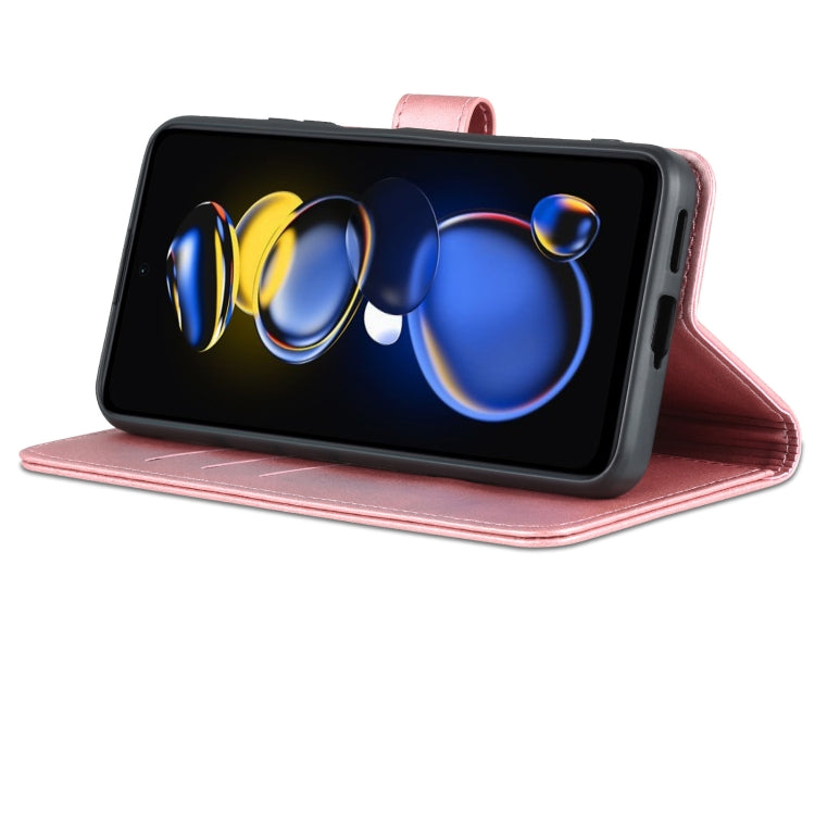 For Xiaomi Redmi Note 11T Pro/POCO X4 GT AZNS Skin Feel Calf Texture Flip Leather Phone Case