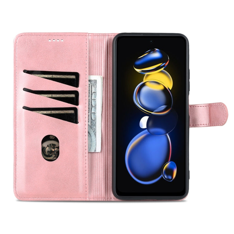 For Xiaomi Redmi Note 11T Pro/POCO X4 GT AZNS Skin Feel Calf Texture Flip Leather Phone Case