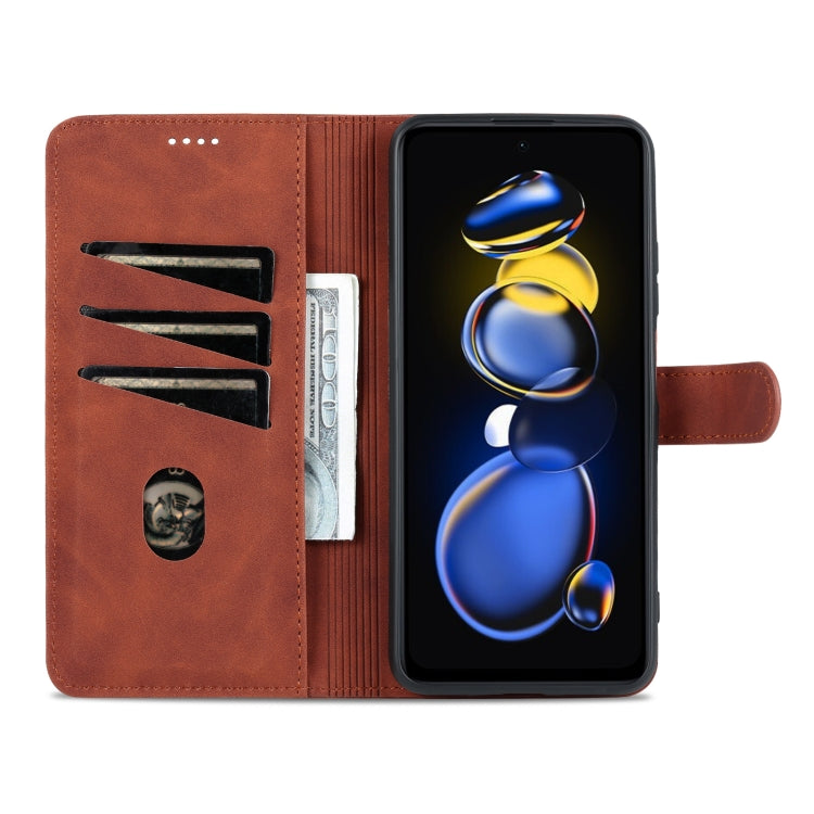 For Xiaomi Redmi Note 11T Pro/POCO X4 GT AZNS Skin Feel Calf Texture Flip Leather Phone Case