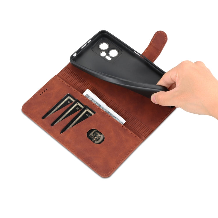 For Xiaomi Redmi Note 11T Pro/POCO X4 GT AZNS Skin Feel Calf Texture Flip Leather Phone Case