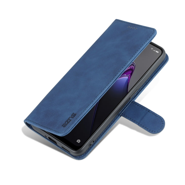 For OPPO Reno8 AZNS Skin Feel Calf Texture Flip Leather Phone Case