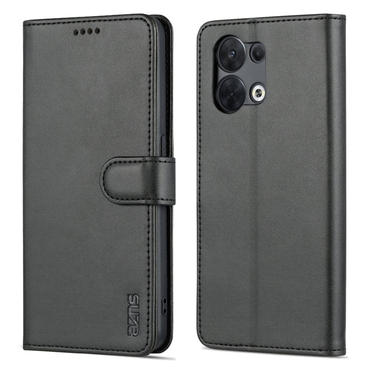 For OPPO Reno8 AZNS Skin Feel Calf Texture Flip Leather Phone Case