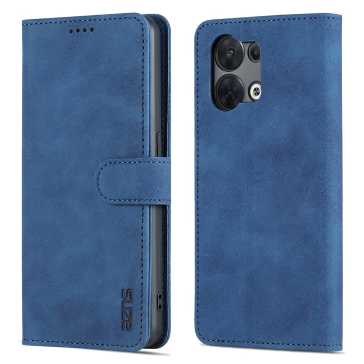 For OPPO Reno8 Pro AZNS Skin Feel Calf Texture Flip Leather Phone Case