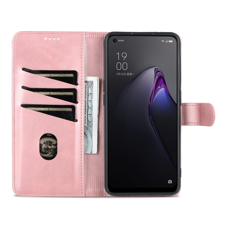 For OPPO Reno8 Pro AZNS Skin Feel Calf Texture Flip Leather Phone Case