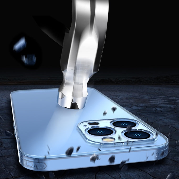 For iPhone 14 Pro Frosted TPU + Glass Phone Case