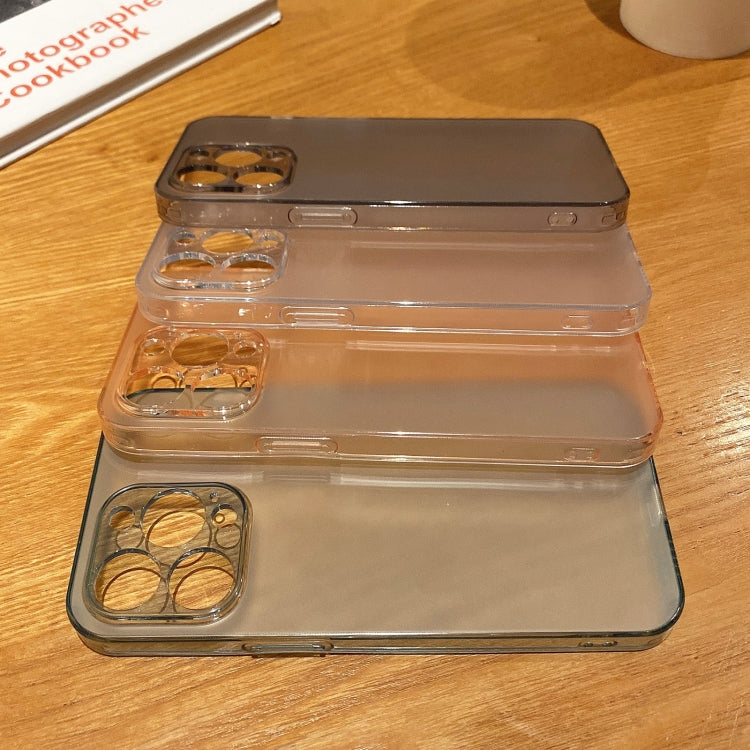 For iPhone 14 Pro Max Frosted TPU + Glass Phone Case