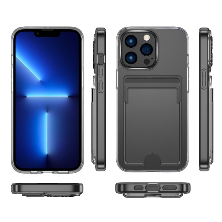 For iPhone 14 Pro Crystal Card Slot PC + TPU Phone Case(Transparent)