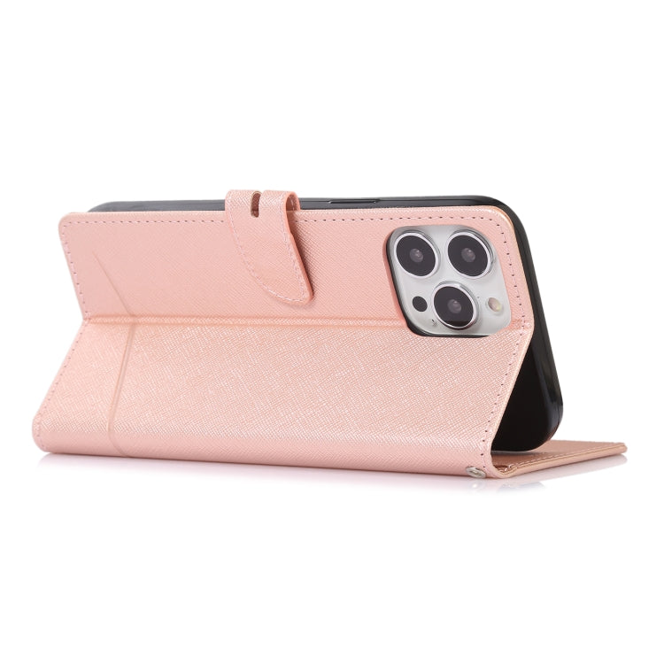 Cross Texture Horizontal Flip Leather Phone Case For iPhone 14 Pro Max