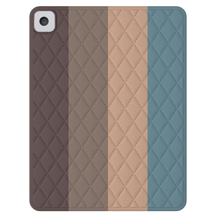 For iPad 10.2 2019 / 2020 / 2021 Diamond Lattice Silicone Tablet Case