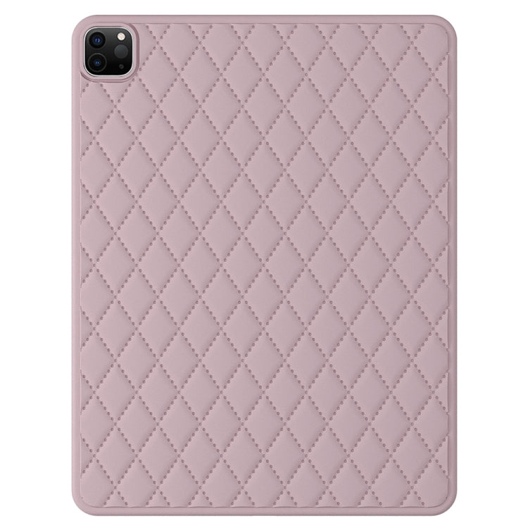 For iPad Pro 12.9 2022 / 2021 / 2020 / 2018 Diamond Lattice Silicone Tablet Case