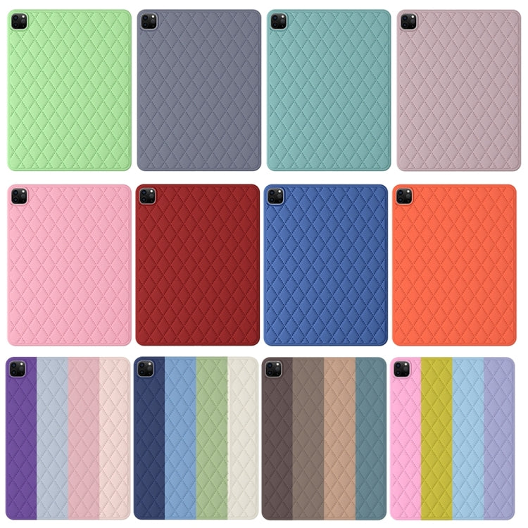 For iPad Pro 12.9 2022 / 2021 / 2020 / 2018 Diamond Lattice Silicone Tablet Case
