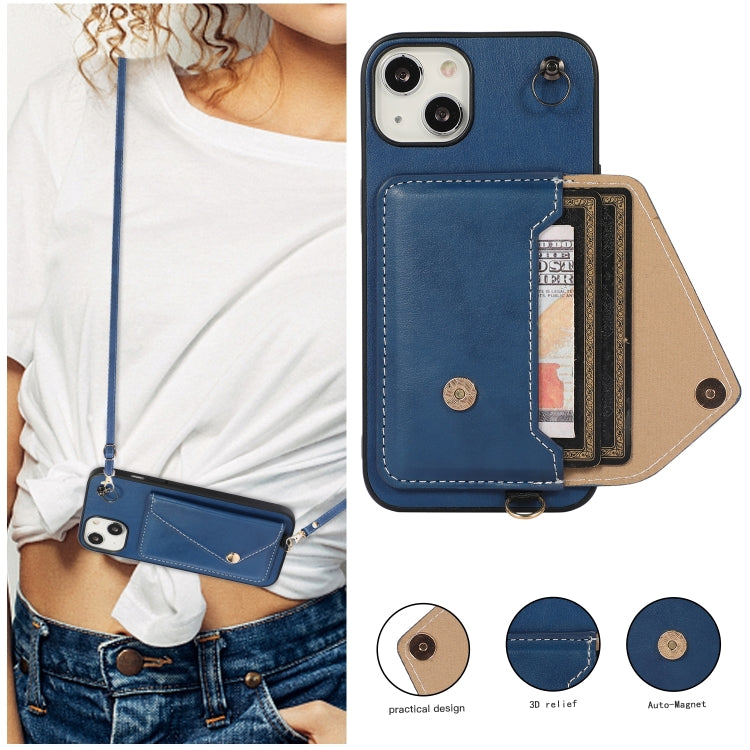 For iPhone 14 Crossbody Wallet Card Bag Phone Case