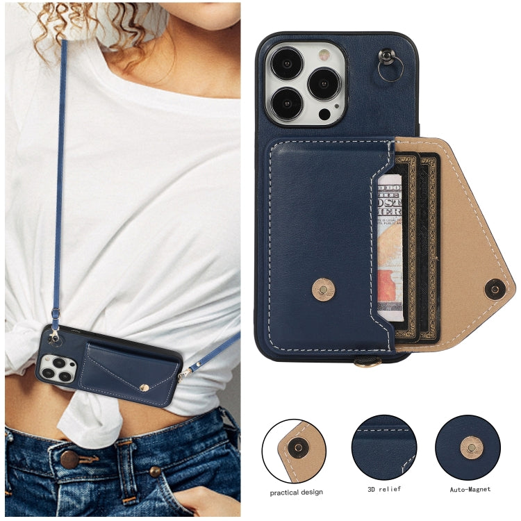 For iPhone 14 Pro Crossbody Wallet Card Bag Phone Case