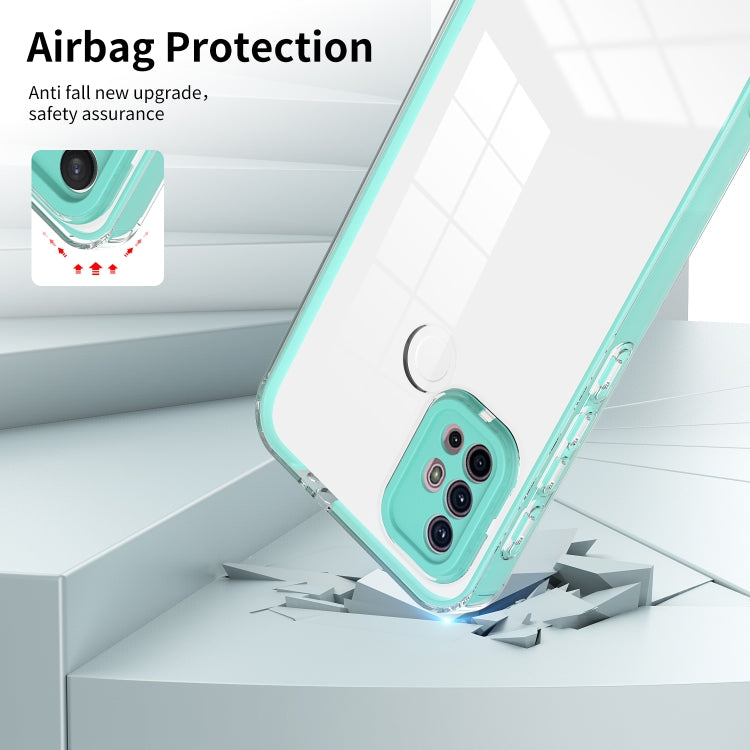 For Motorola Moto G30 3 in 1 Clear TPU Color PC Frame Phone Case